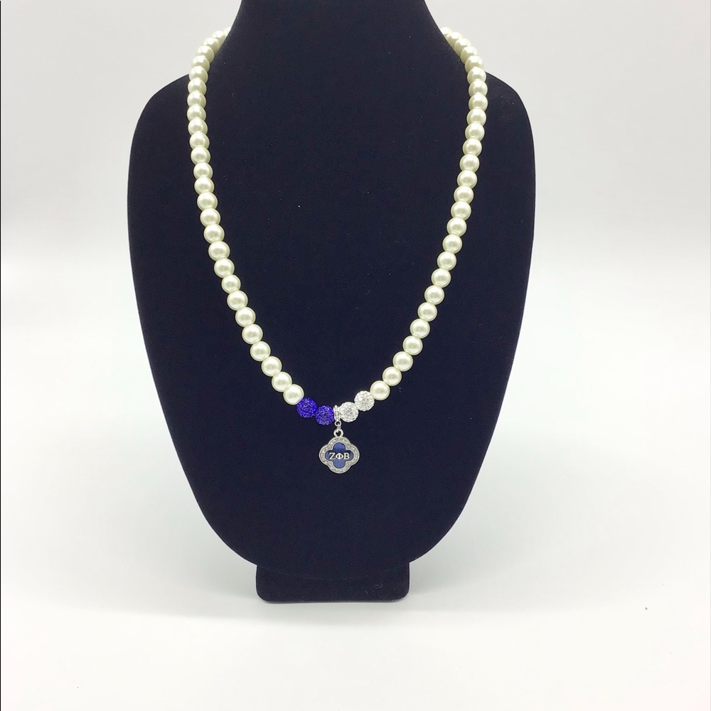 Zeta Phi Beta Necklace and Earring Set - Picture 8 of 9